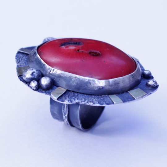 Red Coral Ring by Giulietta Designs